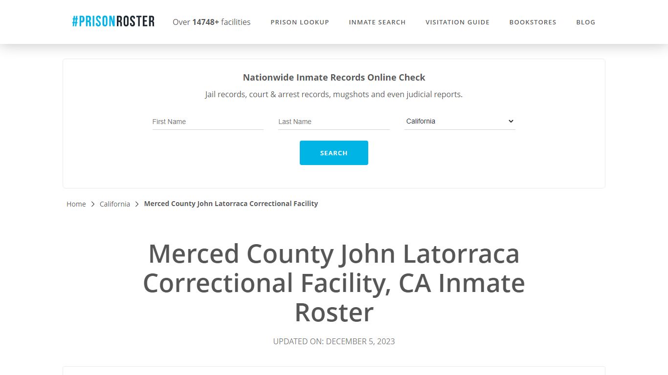 Merced County John Latorraca Correctional Facility, CA